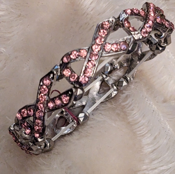❤️ Pink Ribbon Breast Cancer Bracelet - New - Picture 3 of 5